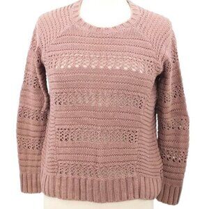 PacSun "Me to We" Dusty Rose Chunky Open Knit Sweater